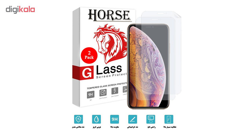 محافظ صفحه نمایش هورس مدل FSN مناسب برای گوشی موبایل اپل iPhone XS بسته دو عددی
