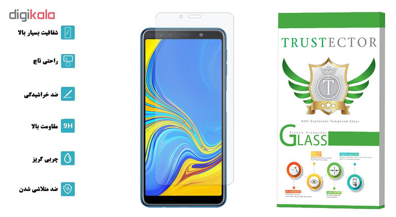 محافظ صفحه نمایش تراستکتور مدل GLS مناسب برای گوشی موبایل سامسونگ Galaxy A7 2018