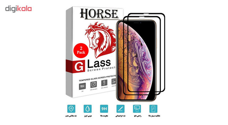 محافظ صفحه نمایش سرامیکی هورس مدل CRM مناسب برای گوشی موبایل اپل iPhone X بسته دو عددی