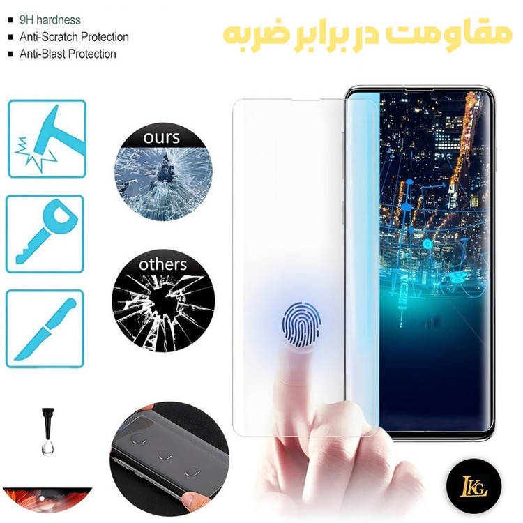 محافظ صفحه نمایش ال کا جی کد یووی مناسب برای گوشی موبایل شیائومی Redmi Note 14 Pro 4G