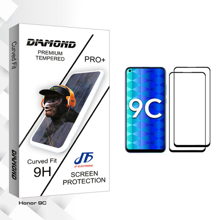 محافظ صفحه نمایش جی اف مدل Diamond glass مناسب برای گوشی موبایل آنر 9C بسته دو عددی