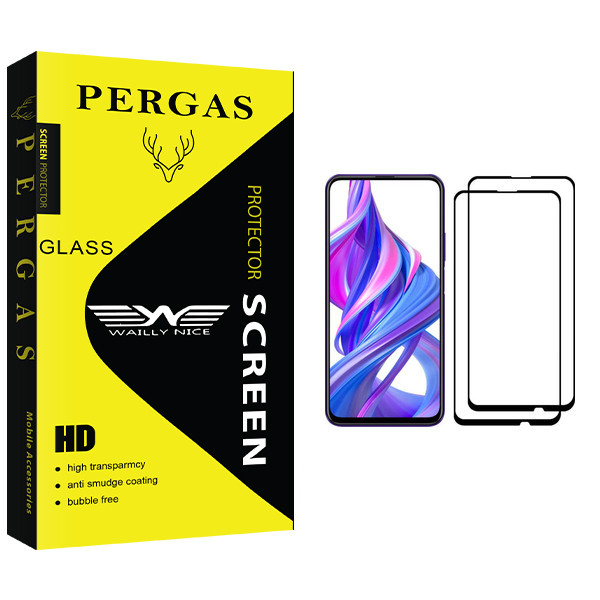 محافظ صفحه نمایش وایلی نایس مدل Pergas Glass مناسب برای گوشی موبایل آنر 9X Pro بسته دو عددی