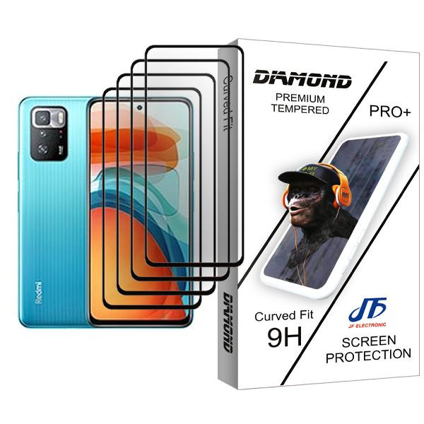 محافظ صفحه نمایش جی اف مدل Diamond Glass MIX004 مناسب برای گوشی موبایل شیائومی Poco X3 GT بسته چهار عددی