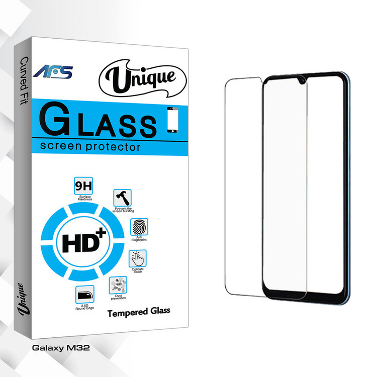 محافظ صفحه نمایش شیشه ای ای اف اس مدل Unique Glass مناسب برای گوشی موبایل سامسونگ Galaxy M32