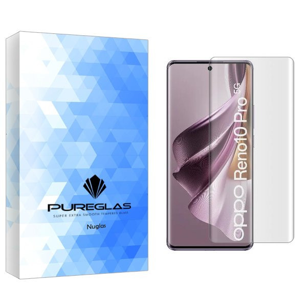 محافظ صفحه نمایش پیور گلس مدل NueGlas UV مناسب برای گوشی موبایل اوپو Reno 10 Pro
