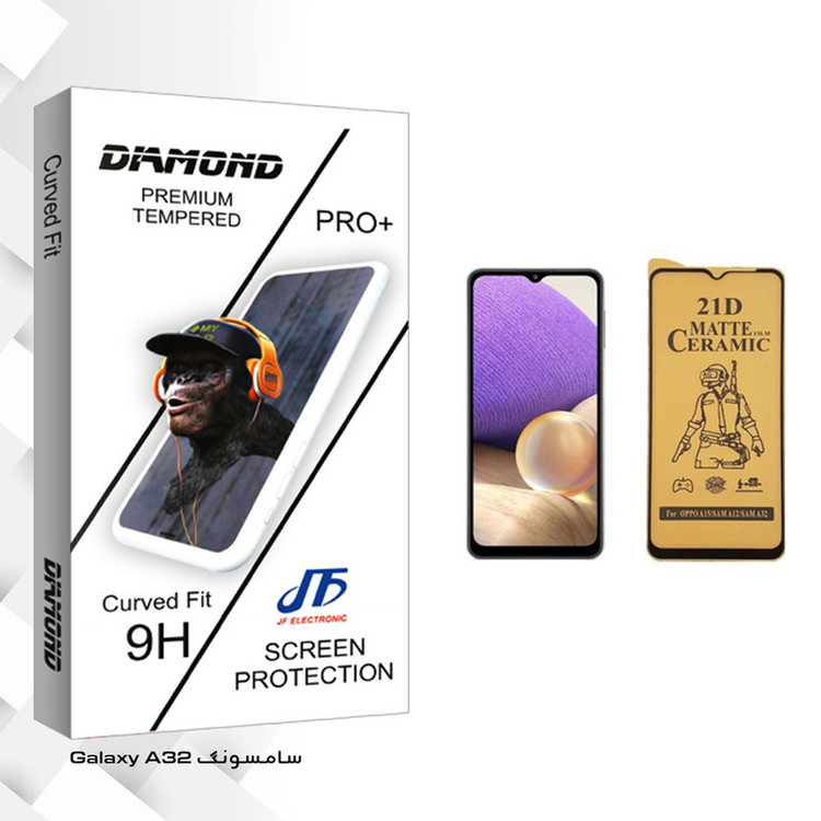 محافظ صفحه نمایش سرامیکی جی اف مدل Diamond glass مناسب برای گوشی موبایل سامسونگ Galaxy A32