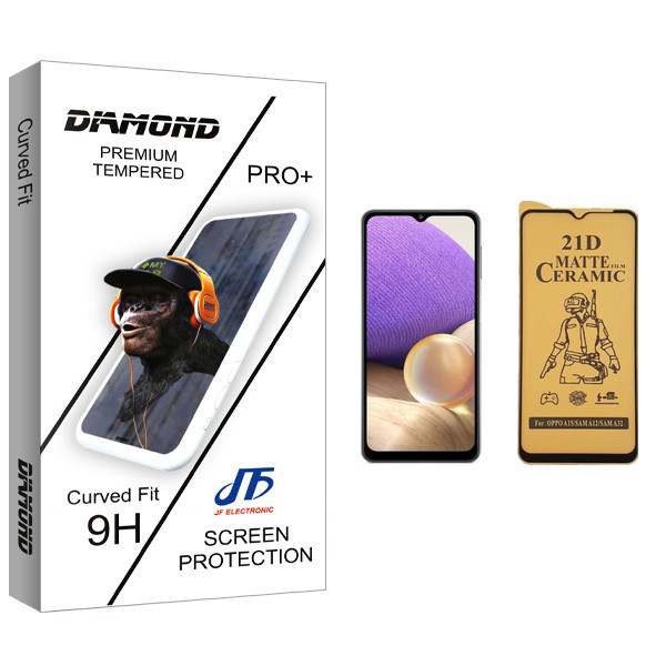 محافظ صفحه نمایش سرامیکی جی اف مدل Diamond glass مناسب برای گوشی موبایل سامسونگ Galaxy A32