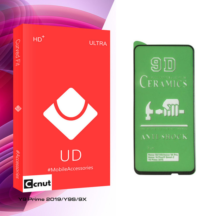 محافظ صفحه نمایش 9D کوکونات مدل UD Glass مناسب برای گوشی موبایل هوآوی Y9 Prime 2019/Y9S/9X
