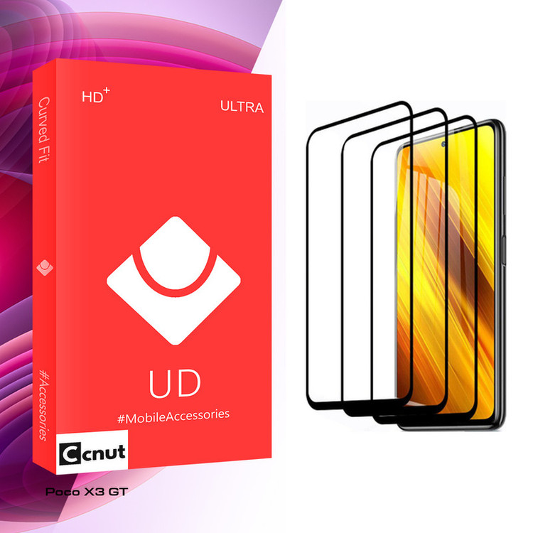 محافظ صفحه نمایش کوکونات مدل UD GLASS مناسب برای گوشی موبایل شیائومی Poco X3 GT بسته سه عددی