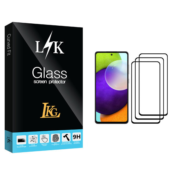 محافظ صفحه نمایش ال کا جی مدل LK Glass مناسب برای گوشی موبایل سامسونگ Galaxy A52 بسته سه عددی