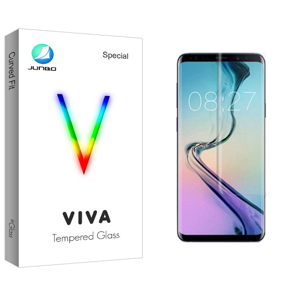 محافظ صفحه نمایش شیشه ای جانبو مدل Viva Glass یووی UV مناسب برای گوشی موبایل سامسونگ Galaxy S9