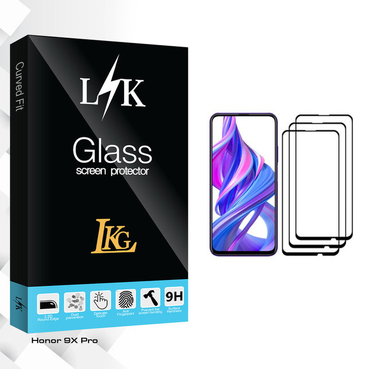 محافظ صفحه نمایش ال کا جی مدل LK Glass مناسب برای گوشی موبایل آنر 9X Pro بسته سه عددی