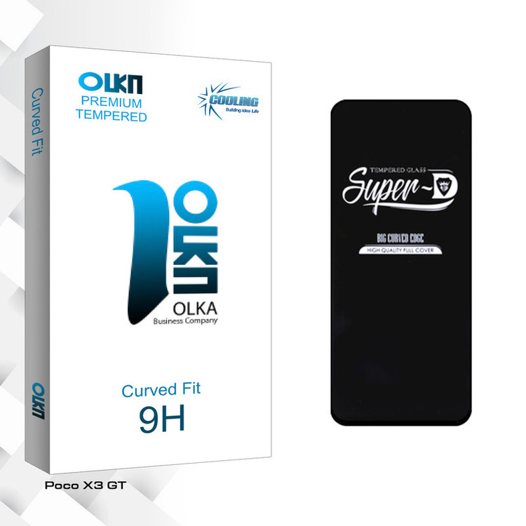 محافظ صفحه نمایش کولینگ مدل Olka GlassSuper D مناسب برای گوشی موبایل شیائومی Poco X3 GT