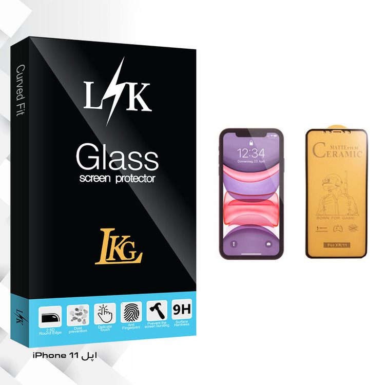 محافظ صفحه نمایش سرامیکی ال کا جی مدل LK Glass مناسب برای گوشی موبایل اپل iPhone 11