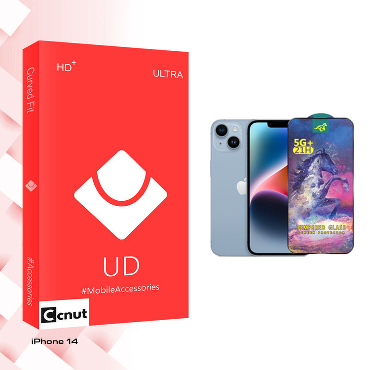 محافظ صفحه نمایش شیشه ای کوکونات مدل UD Gs Horse مناسب برای گوشی موبایل اپل iPhone 14