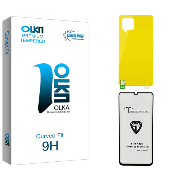 محافظ صفحه نمایش شیشه ای کولینگ مدل Olka MTB مناسب برای گوشی موبایل سامسونگ GALAXY A42 به همراه محافظ پشت گوشی
