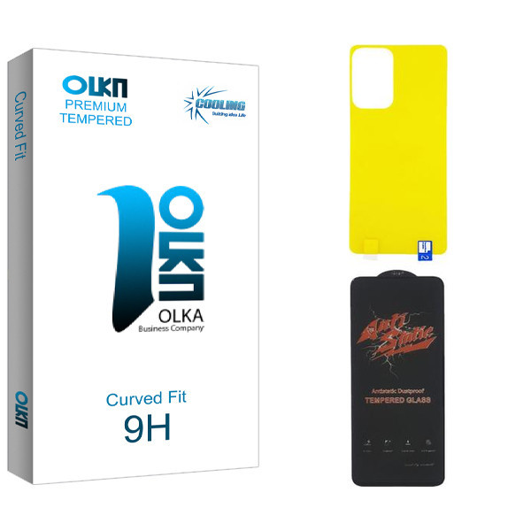 محافظ صفحه نمایش کولینگ مدل Olka ANTI-STATIC مناسب برای گوشی موبایل سامسونگ GALAXY A52 به همراه محافظ پشت گوشی