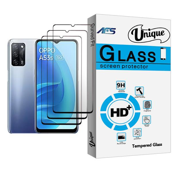 محافظ صفحه نمایش ای اف اس مدل Unique Glass MIX003 مناسب برای گوشی موبایل اوپو A53s 5G بسته سه عددی