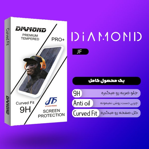 محافظ صفحه نمایش جی اف مدل Diamond SuperD_ESD مناسب برای گوشی موبایل اوپو A9