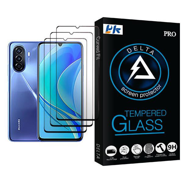 محافظ صفحه نمایش سرامیکی پی کی مدل Delta Glass3 مناسب برای گوشی موبایل هوآوی nova Y70 Plus بسته سه عددی