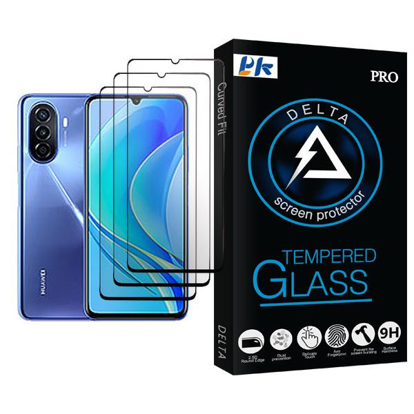 محافظ صفحه نمایش سرامیکی پی کی مدل Delta Glass3 مناسب برای گوشی موبایل هوآوی nova Y70 Plus بسته سه عددی