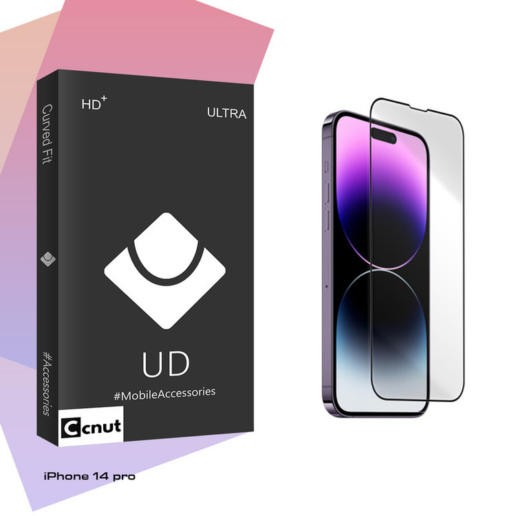محافظ صفحه نمایش شیشه ای کوکونات مدل UDB مناسب برای گوشی موبایل اپل iPhone 14 pro