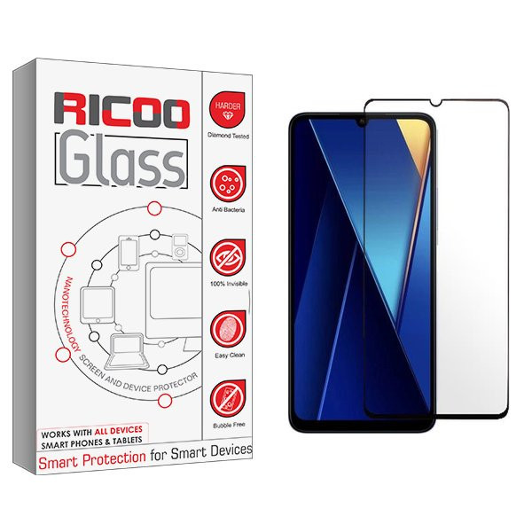 محافظ صفحه نمایش شیشه ای ریکو مدل RiC2 مناسب برای گوشی موبایل شیائومی Poco C65