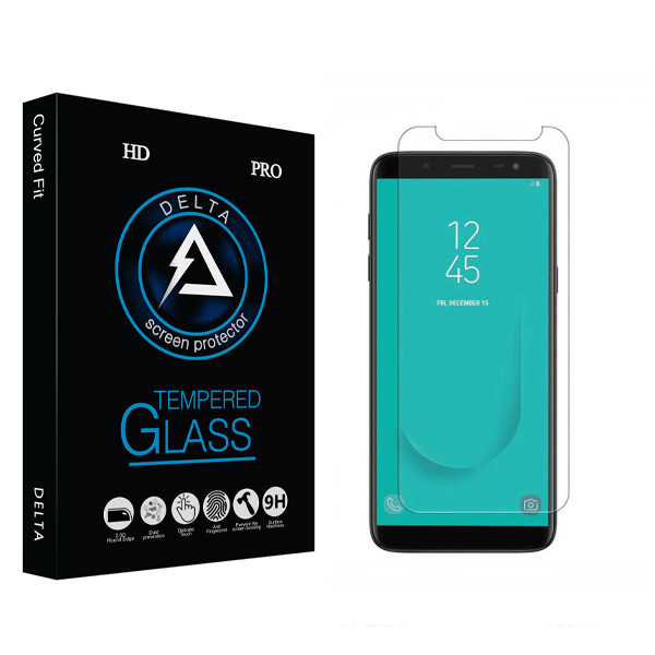 محافظ صفحه نمایش شیشه ای دلتا مدل HD مناسب برای گوشی موبایل سامسونگ Galaxy J8 Plus