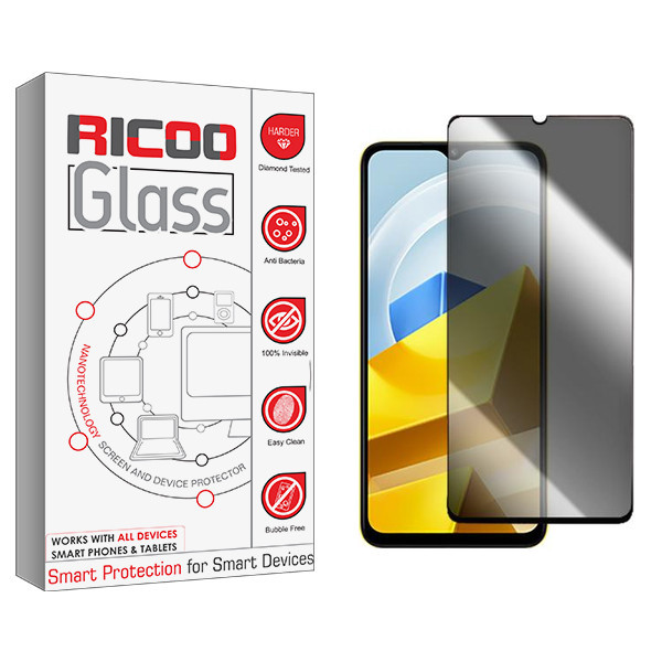 محافظ صفحه نمایش حریم شخصی ریکو مدل RC مناسب برای گوشی موبایل شیائومی Poco M5