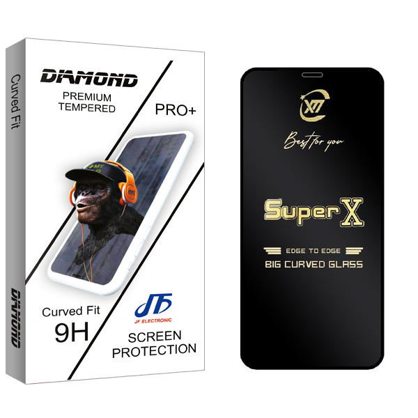 محافظ صفحه نمایش جی اف مدل Diamond SuperX مناسب برای گوشی موبایل اپل iPhone XR