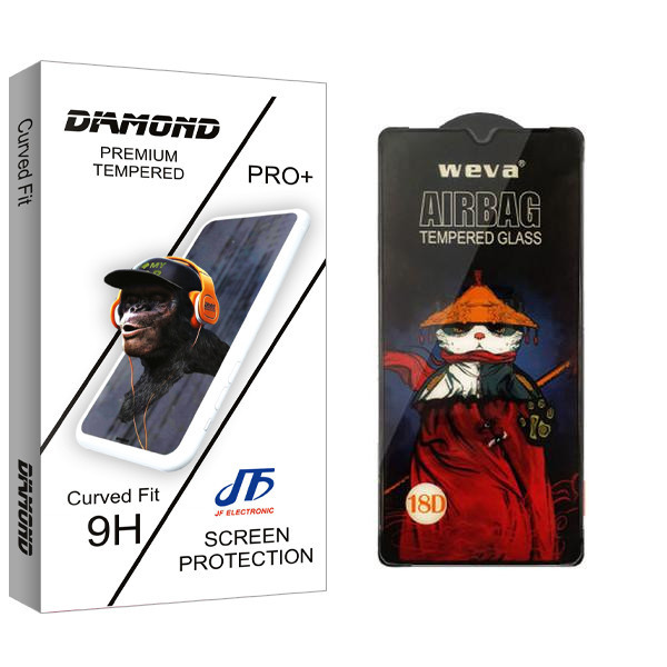 محافظ صفحه نمایش جی اف مدل Diamond Air Bag مناسب برای گوشی موبایل سامسونگ Galaxy M31 / M31 Prime / M21