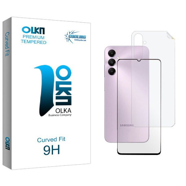 محافظ صفحه نمایش شیشه ای کولینگ مدل Olka مناسب برای گوشی موبایل سامسونگ Galaxy A25 به همراه محافظ پشت گوشی