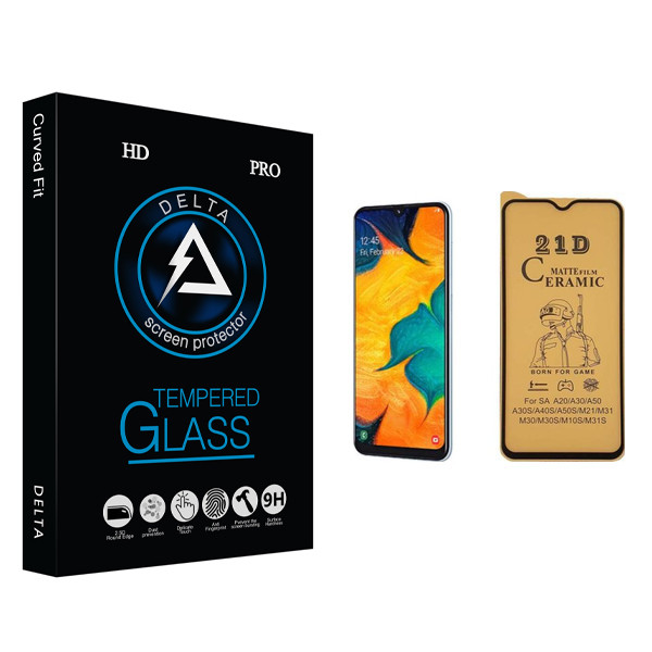 محافظ صفحه نمایش سرامیکی دلتا مدل Fit مناسب برای گوشی موبایل سامسونگ Galaxy A30
