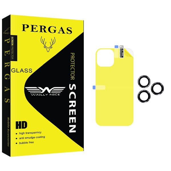 محافظ پشت گوشی وایلی نایس مدل Pergas مناسب برای گوشی موبایل اپل iPhone 12 Pro  به همراه محافظ لنز گوشی