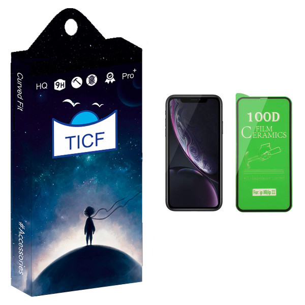 محافظ صفحه نمایش سرامیکی تی ای سی اف مدل +HD مناسب برای گوشی موبایل اپل iPhone XR