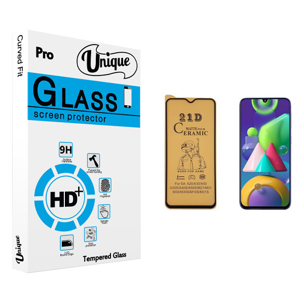 محافظ صفحه نمایش سرامیکی یونیک مدل +Clear مناسب برای گوشی موبایل سامسونگ Galaxy M21
