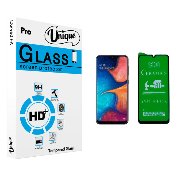 محافظ صفحه نمایش 9D یونیک مدل +Clear مناسب برای گوشی موبایل سامسونگ Galaxy A20 / A30 / A50 / M30