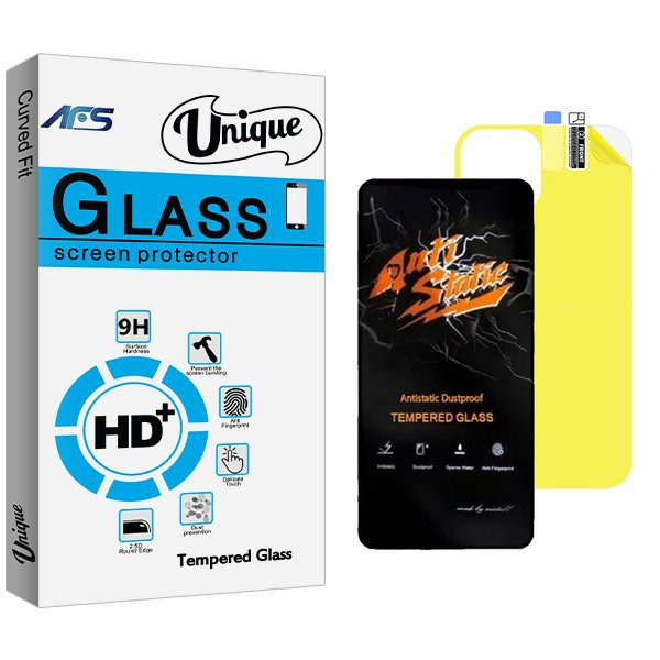 محافظ صفحه نمایش ای اف اس مدل Unique Antistatic مناسب برای گوشی موبایل اپل iPhone 11 به همراه محافظ پشت گوشی