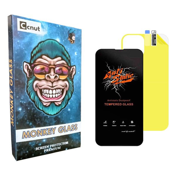محافظ صفحه نمایش کوکونات مدل mnk Antistatic مناسب برای گوشی موبایل اپل iPhone 14 به همراه محافظ پشت گوشی