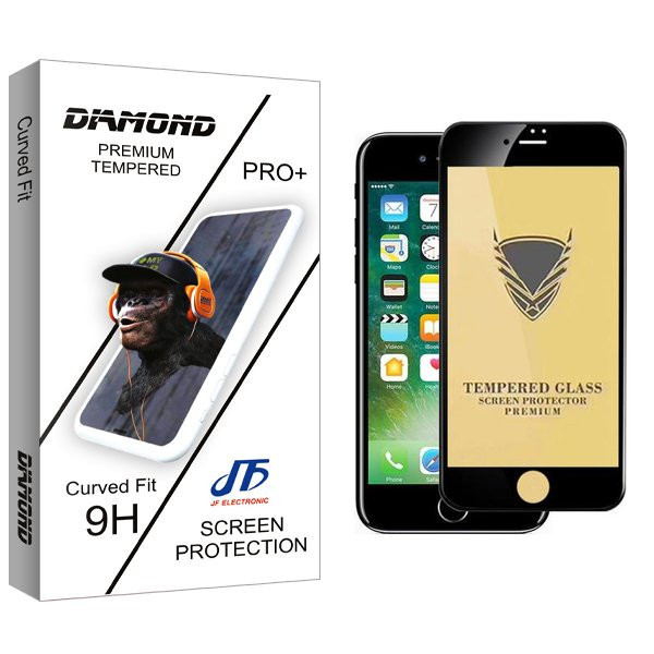 محافظ صفحه نمایش جی اف مدل Diamond OG مناسب برای گوشی موبایل اپل iPhone 7 Plus