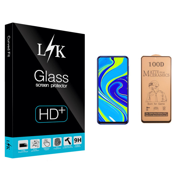 محافظ صفحه نمایش سرامیکی ال کی مدل Hard glass مناسب برای گوشی موبایل شیائومی Redmi Note 9s