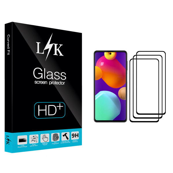 محافظ صفحه نمایش ال کی مدل Hard glass مناسب برای گوشی موبایل سامسونگ Galaxy M62 بسته سه عددی