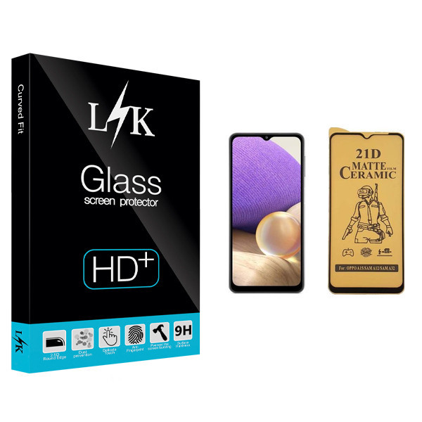 محافظ صفحه نمایش سرامیکی ال کی مدل Hard glass مناسب برای گوشی موبایل سامسونگ Galaxy A32