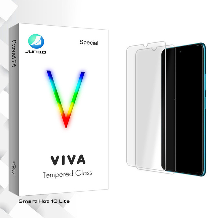 محافظ صفحه نمایش شیشه ای جانبو مدل Viva Glass MIX مناسب برای گوشی موبایل اینفینیکس Smart Hot 10 Lite بسته دو عددی