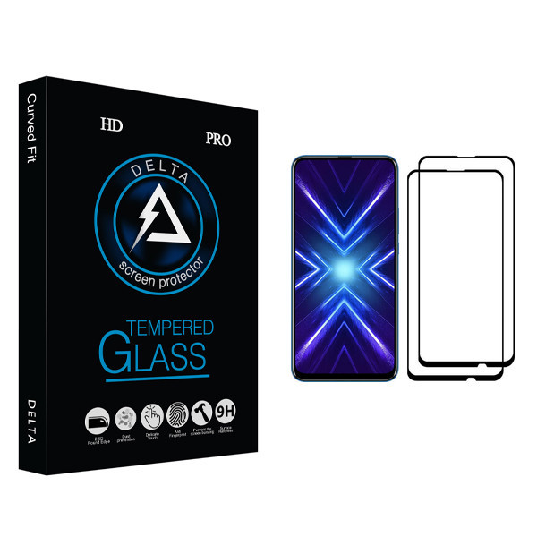 محافظ صفحه نمایش دلتا مدل HD مناسب برای گوشی موبایل آنر 9X بسته دو عددی