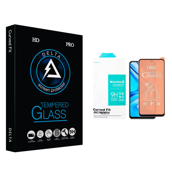 محافظ صفحه نمایش سرامیکی مات دلتا مدل HD مناسب برای گوشی موبایل شیائومی Redmi Note 9 pro