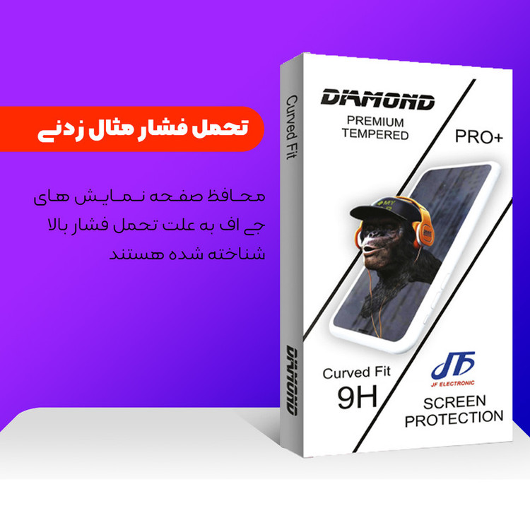 محافظ صفحه نمایش شیشه ای جی اف مدل Diamond Glass MIX مناسب برای گوشی موبایل ال جی W41 Pro \ W41 Plus بسته سه عددی