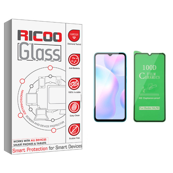 محافظ صفحه نمایش سرامیکی ریکوو مدل +HD مناسب برای گوشی موبایل شیائومی Redmi 9A