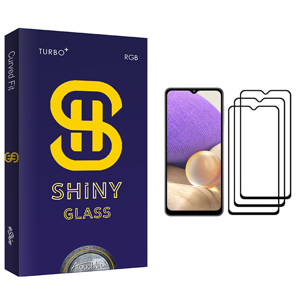 محافظ صفحه نمایش آتوچبو مدل Shiny Glass مناسب برای گوشی موبایل سامسونگ Galaxy A32 بسته سه عددی