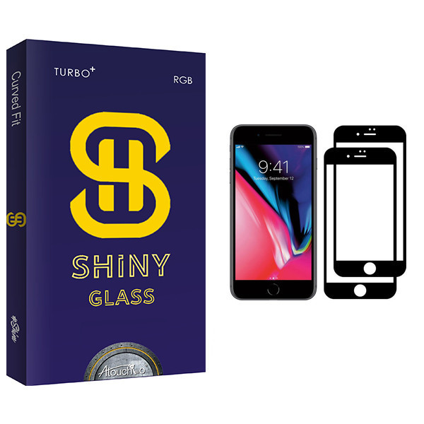 محافظ صفحه نمایش آتوچبو مدل Shiny Glass مناسب برای گوشی موبایل اپل iPhone SE 2020 بسته دو عددی